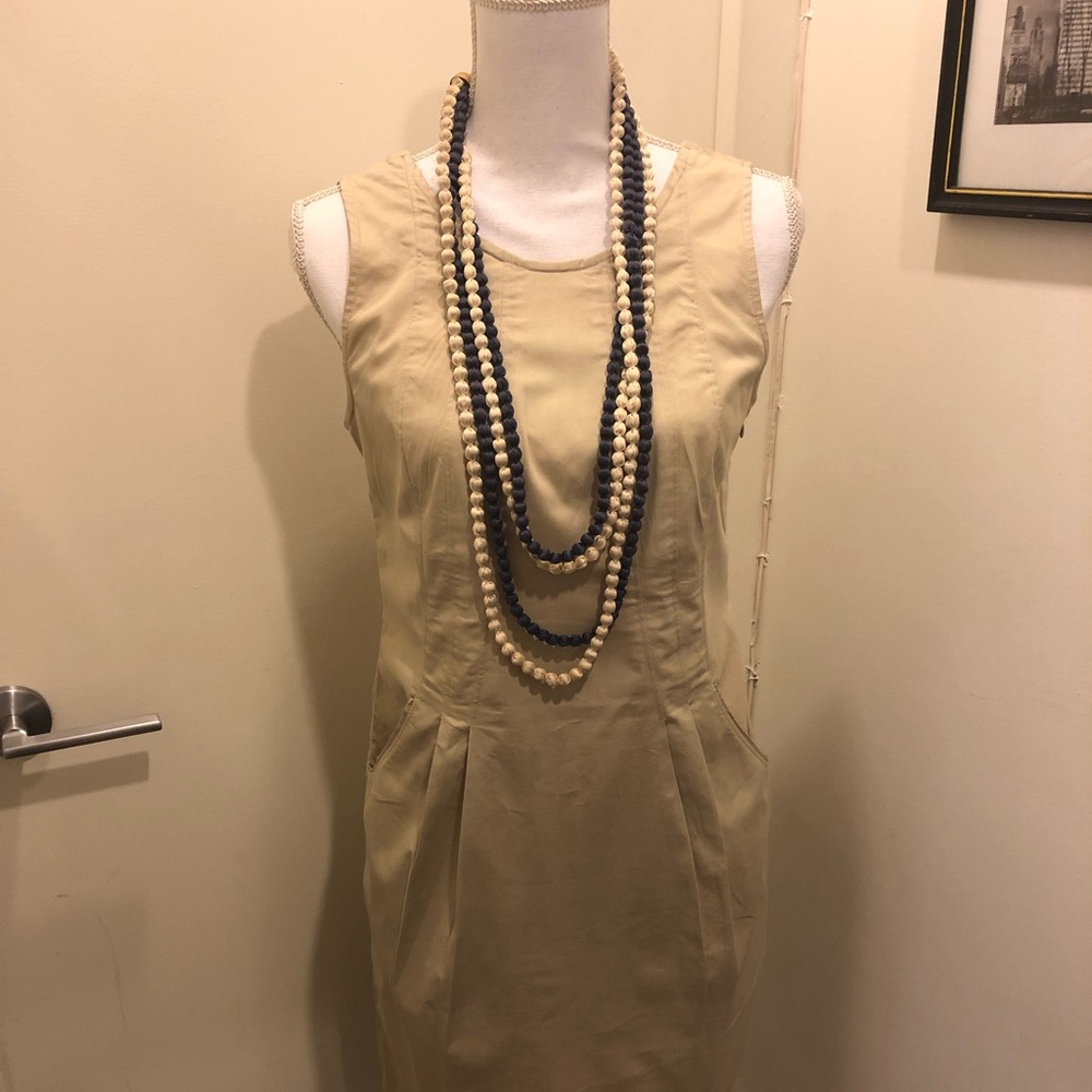 Khaki Cotton Summer Dress 👗
